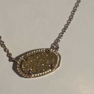 Kendra Scott Elisa Gold Pendant Necklace in the rose gold drusy